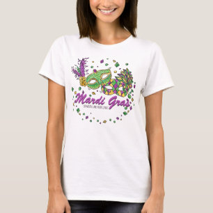T-shirt Aquarelle Mardi Gras Masques et perles