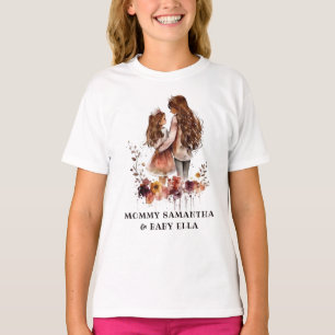 T-shirt Aquarelle mère et fille (1)