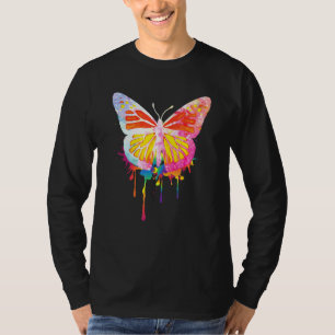 T-shirt Aquarelle mignonne papillon monarque femme couleur