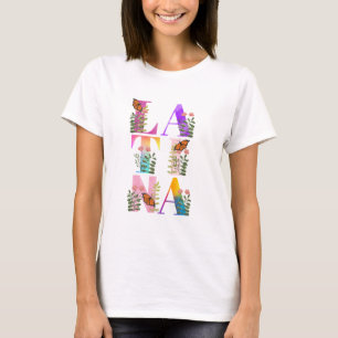T-shirt Aquarelle Ombre Latina Texte Femme