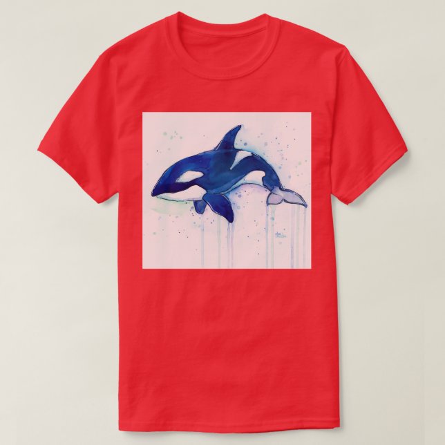 T-shirt Aquarelle Orca (Design devant)