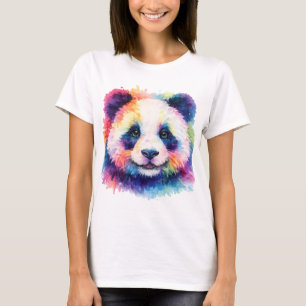 T-Shirt Aquarelle Panda - Noir & Blanc