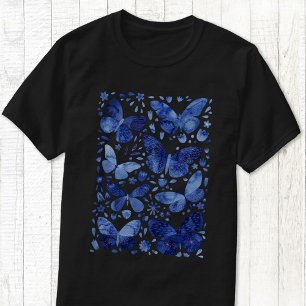 T-shirt Aquarelle papillon bleu