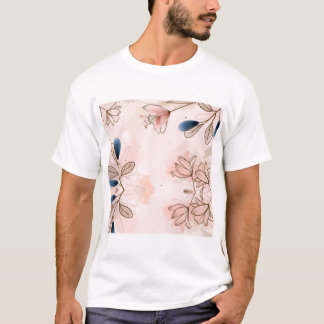 T-shirt Aquarelle peinte à la main Floral Batik Motif