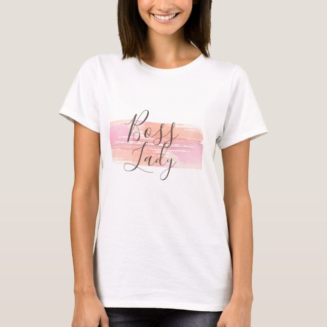 T-shirt Aquarelle Peinture éclats Boss Lady    (Devant)