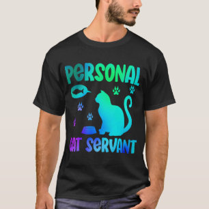 T-shirt Aquarelle personnelle Serveuse de chats Cute Anima