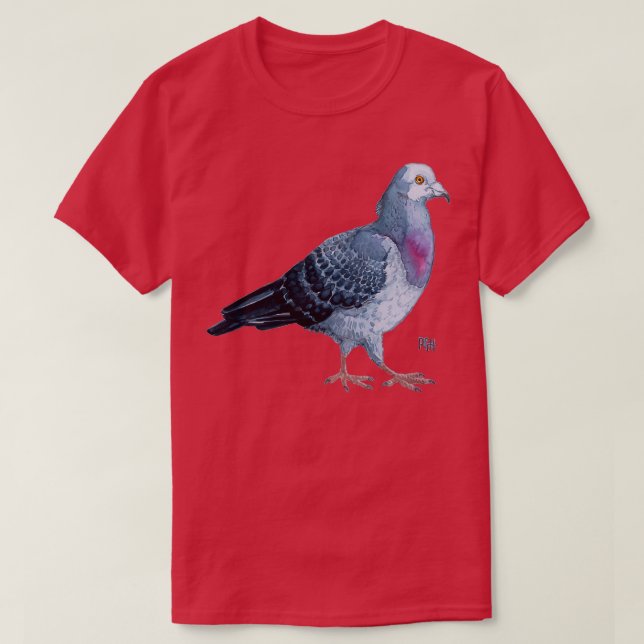 T-shirt Aquarelle Pigeon (Design devant)