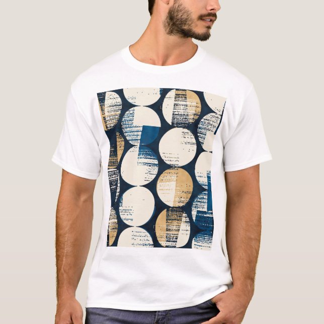T-shirt Aquarelle points cassés, Effet coloré. (Devant)