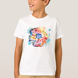 T-Shirt Aquarelle Poisson Arc-en-Ciel pour Enfants