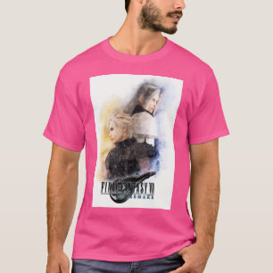 T-shirt Aquarelle Portrait De Nuage Strife Et Sephiroth