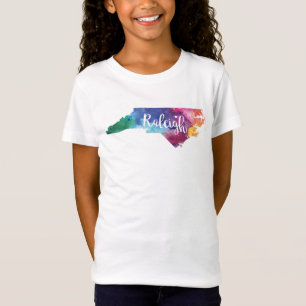 T-Shirt Aquarelle Raleigh, la Caroline du Nord