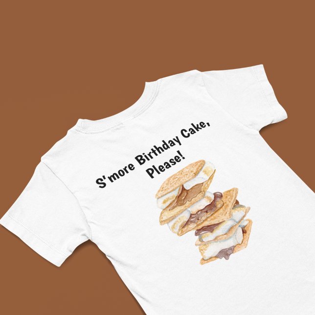 T-Shirt Aquarelle Réaliste S'mores 6e anniversaire (Créateur téléchargé)