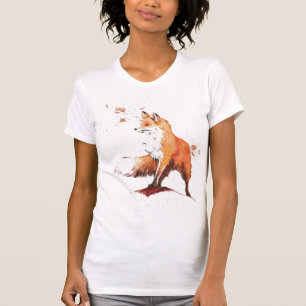 T-shirt Aquarelle Red Fox