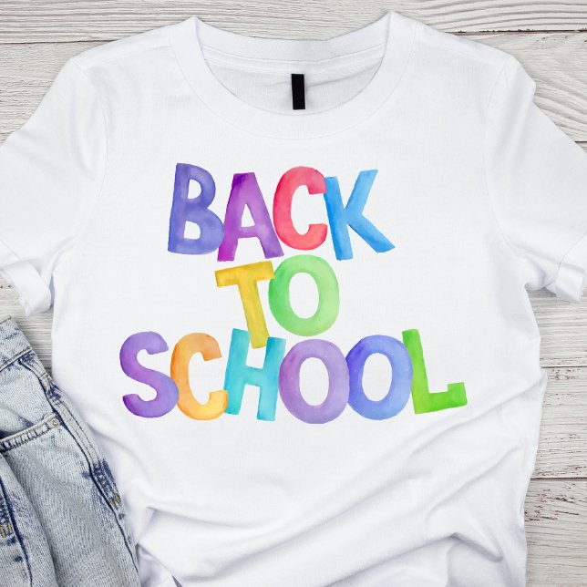 T-shirt Aquarelle Retour à l'école (Créateur téléchargé)