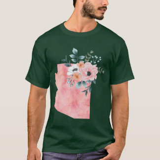 T-shirt Aquarelle rose de l'Arizona
