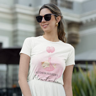 T-shirt Aquarelle rose Kitten Maman