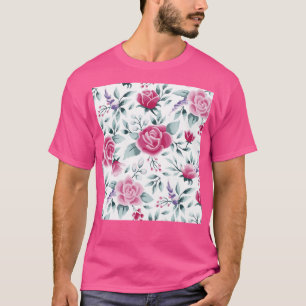 T-shirt Aquarelle Roses floraux Shabby Chic Motif