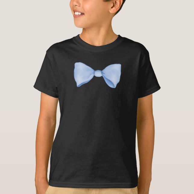 T-shirt Aquarelle simple Bébé Bleu Bow (Devant)