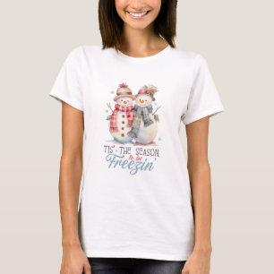 T-shirt Aquarelle Snowman