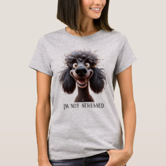 T-shirt Aquarelle Stress Poodle amusant chien animal anima