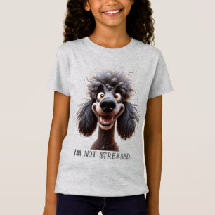 T-Shirt Aquarelle Stress Poodle amusant chien animal anima