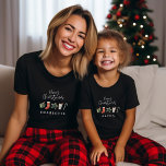 T-shirt Aquarelle sucre de canne de boissons de Noël<br><div class="desc">Un design festif amusant avec des favoris hiver aquarelle - chocolat chaud,  sucre de canne,  bas. Joyeux Noël en écriture contemporaine,  parfait pour célébrer la saison des fêtes. peut être édité,  partie d'une collection.</div>