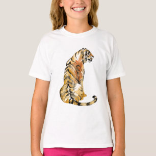 T-shirt Aquarelle sur tigre