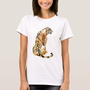 T-shirt Aquarelle sur tigre