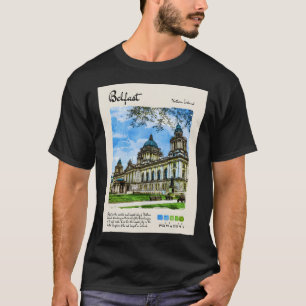 T-shirt Aquarelle Vintage Belfast Voyage