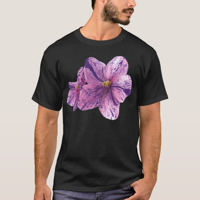 T-shirt Aquarelle Violettes africaines (Devant)