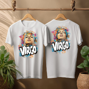 T-shirt Aquarelle Virgo Graffiti Airbrush Zodiac femme