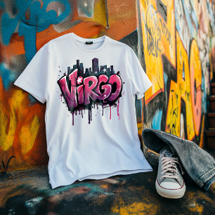 T-shirt Aquarelle Virgo Graffiti Airbrush Zodiac femme