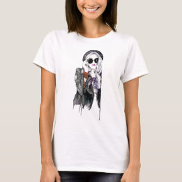 T-shirt Aquarelle visage maquillage Artiste marque mode