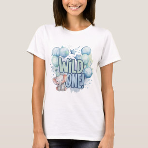 T-shirt Aquarelle Wild One 1er anniversaire