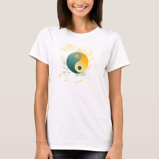 T-shirt Aquarelle Yin Yang (Devant)