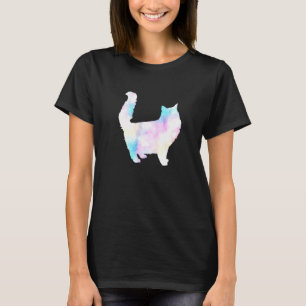T-shirt Aquarelles Cute Fun Chat Art Fourrure Meow Animal
