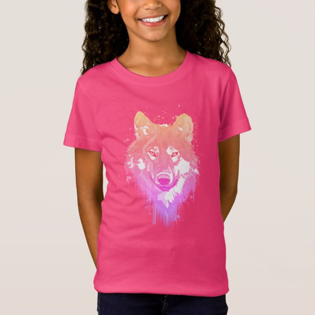 T-Shirt Aquarelles violet rose Lilac Neon éclaboussures Wo (Devant)