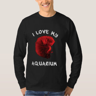 T-shirt Aquarist - I Love My Aquarium with Siamese Fightin
