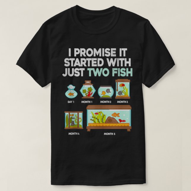 T-shirt Aquarium Addiction Aquarium Addict Aquarist Poisso (Design devant)