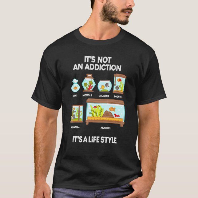 T-shirt Aquarium Addictionaquarium Addict Aquarist Fish Ta (Devant)