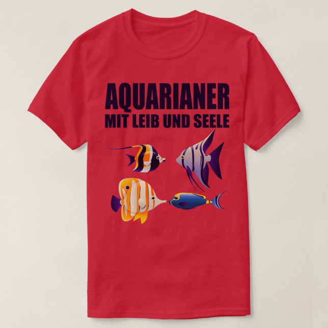 T-shirt Aquarium Aquaraires Avec Poisson Corps Et Âme (Design devant)