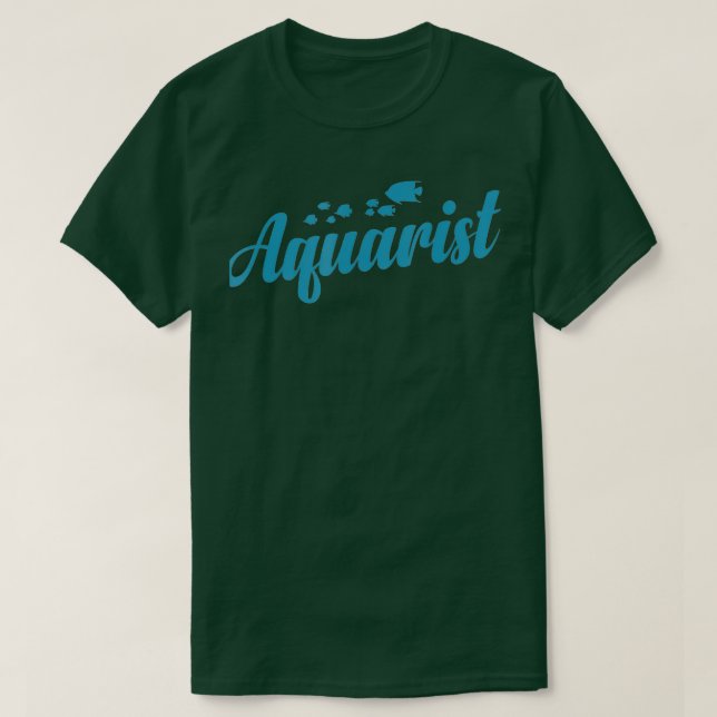 T-shirt Aquarium Aquarist Bleu Belle (Design devant)