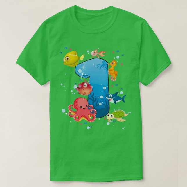 T-shirt Aquarium d'anniversaire 3 (Design devant)