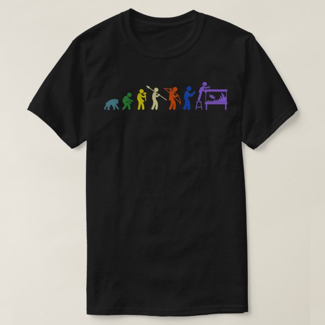 T-shirt Aquarium Evolution Fish Keeper Pêche Aquasca (Design devant)