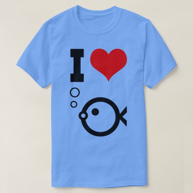 T-shirt Aquarium J'aime le poisson (Design devant)