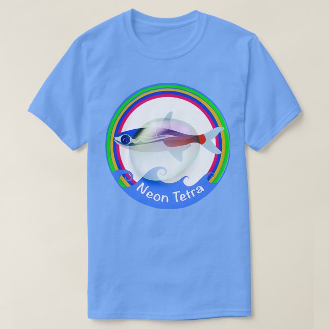 T-shirt Aquarium Poisson Néon Tetra (Design devant)