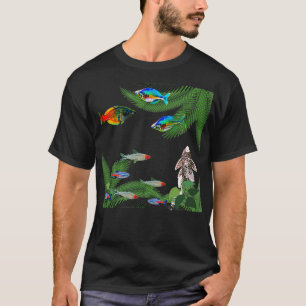 T-shirt Aquarium Rainbow Fish Tetras Pleco Community Fish