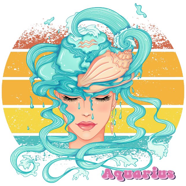 T-shirt Aquarius (Aquarius (January 20 - February 18):
"Innovation Flows, Wherever Your Mind Goes!"
)