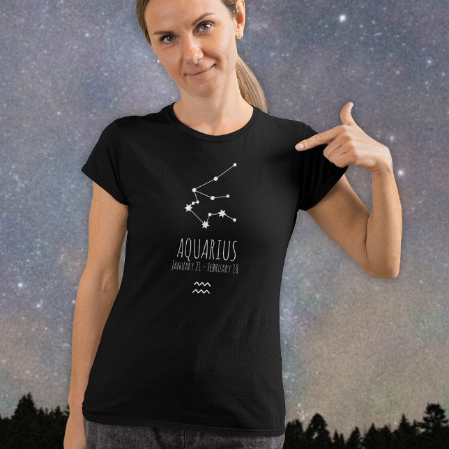 T-shirt Aquarius | Constellation Zodiaque personnalisée (Créateur téléchargé)
