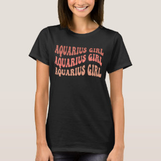 T-shirt Aquarius Girl Janvier Février Anniversaire